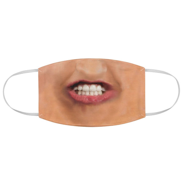 Teeth Show 3D Printed Realistic Expression Unisex Fabric Face Mask forLight/Med/Dark/Adults/Kids, Reusable Washable 2 layer Polyester Cloth