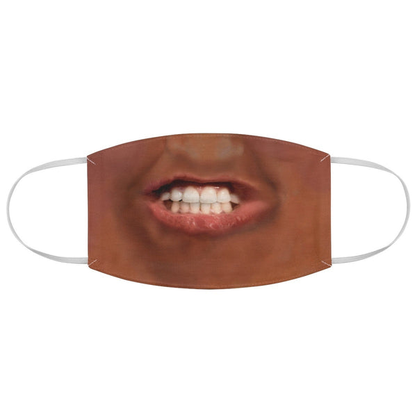 Teeth Show 3D Printed Realistic Expression Unisex Fabric Face Mask forLight/Med/Dark/Adults/Kids, Reusable Washable 2 layer Polyester Cloth