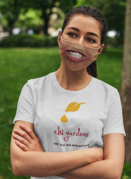 Teeth Show 3D Printed Realistic Expression Unisex Fabric Face Mask forLight/Med/Dark/Adults/Kids, Reusable Washable 2 layer Polyester Cloth