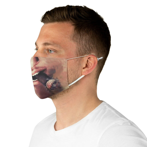 Lefthanded Cool Cigar Smoker Face Mask  Realistic   Fabric Mask for adults and kids. Reusable Washable,Funny Valentine&#39;s Gift