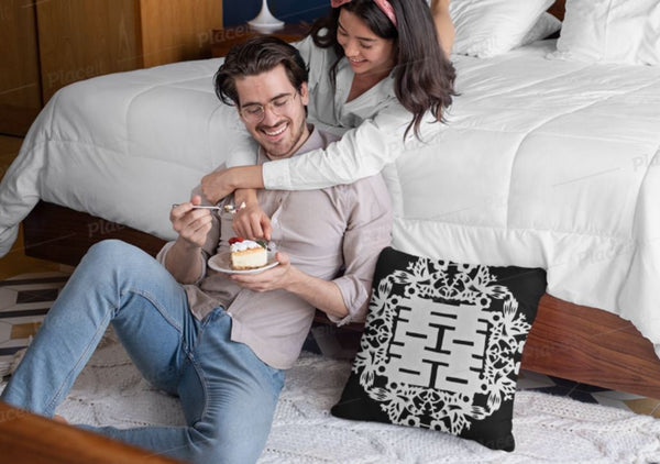Double Happiness Chinese Symbol Fu,Pillow & Cover,Gift for Mothers Day/Chinese New Year/Housewarming/Graduation/Valentine/Wedding/Couple