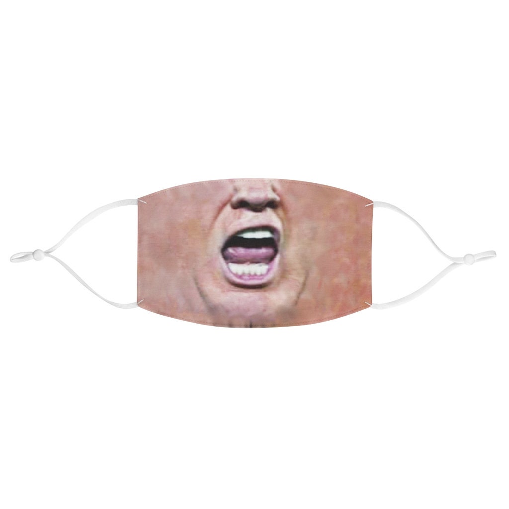 Trump Angry Mouth Face Mask  Realistic   Fabric Mask for adults and kids. Reusable Washable, Thoughtful Funny Valentine&#39;s Gift