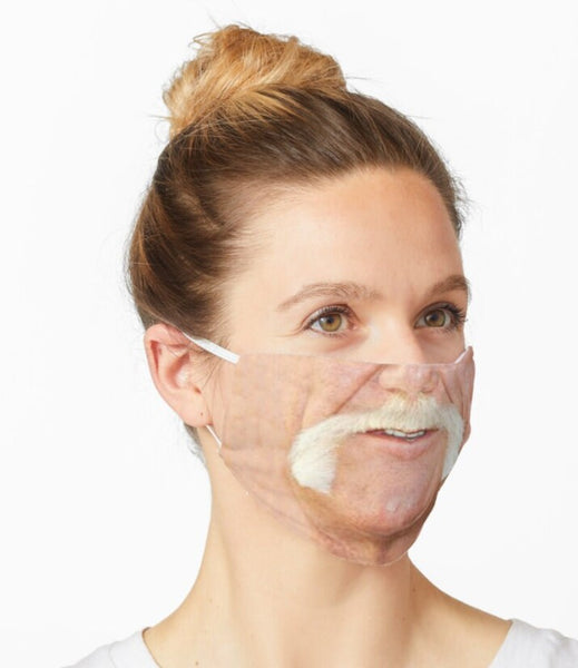 Famous Wrestler HHogan Style Moustache, Realistic face mask, Cute Valentine Gift for Him,Birthday gift,Father&#39;s day gift,Anniversary gifts