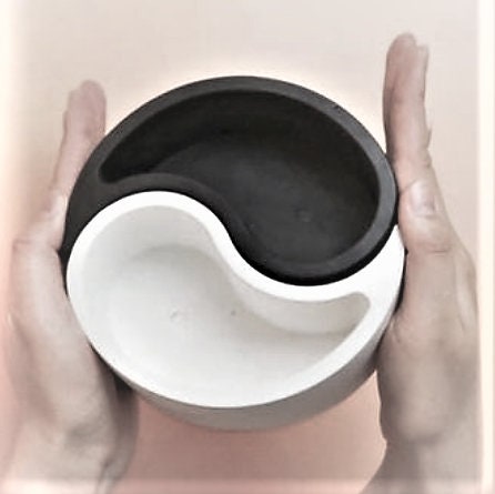 Yin Yang Concrete Cement Planter | Succulents Cactus | Cement Pot | Home Decor | Housewarming Gift |Mother&#39;s Day Gift| Birthday Gift