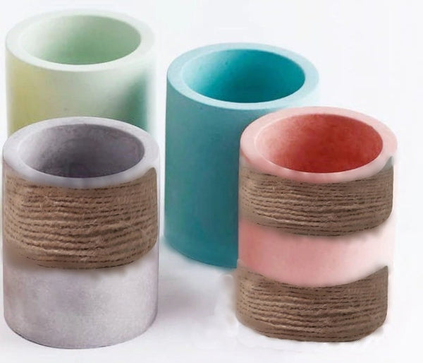 Zen Tower Concrete Planter|Succulents Cactus Pot| Twine Wrapped|Cement Plant Pot| Home Decor|Housewarming|Mother&#39;s Day|Birthday Gift