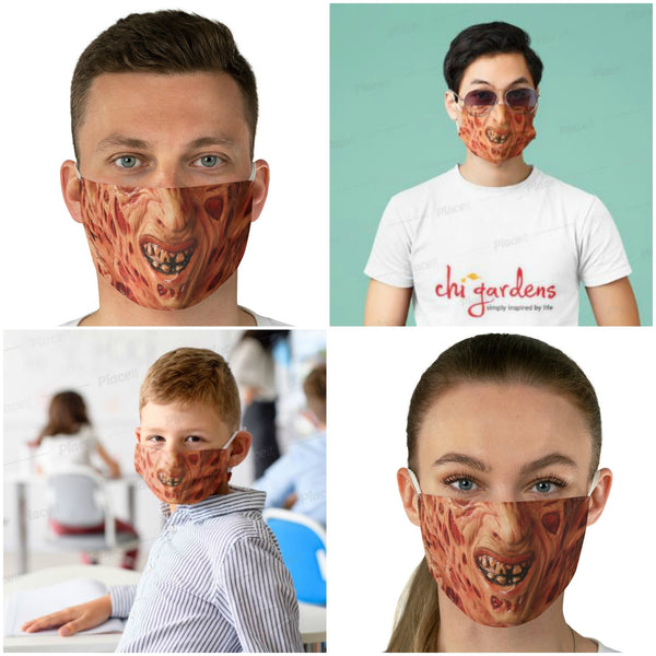 F.K. Scary Halloween Mask,  Realistic Fabric Mask for adults and children. Reusable Washable,Funny Valentine Gift for Him, Gift for Kids