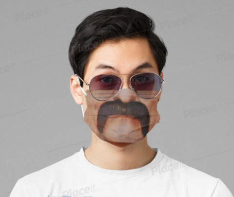 Modern Fu Manchu Moustache  Mask  Realistic   . Washable, Thoughtful Funny Valentine&#39;s Gift,Mask Gifts for Him