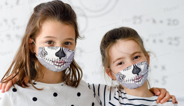 Day of The Dead Face Mask  Realistic   Fabric Mask for adults,kids. Reusable Washable, Thoughtful Funny Valentine&#39;s Gift