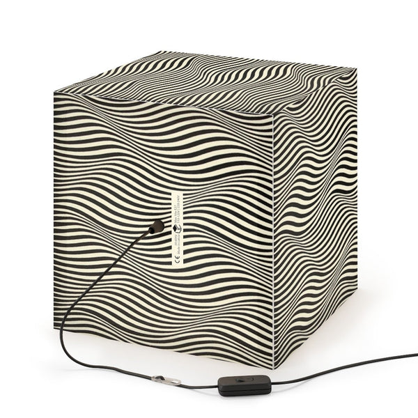 Style1- Hypnotic,Optical/Psychedelic Art Printed Square Cube Lamp/Contemporary/Modern/Trendy Light Feature/Home Decor Gifts, stackable