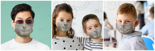 Michael Angelo&#39;s David Face Mask  Realistic,Adults/kids/Washable/Adjustable strap with fitted Nose wire,Funny Valentine Gift