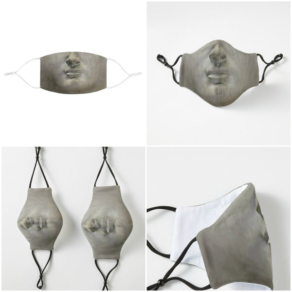 Michael Angelo&#39;s David Face Mask  Realistic,Adults/kids/Washable/Adjustable strap with fitted Nose wire,Funny Valentine Gift