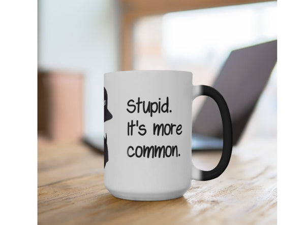 Stupid is Worse Than Evil, Funny Jokes,Sarcastic Quotes Mug/Printed Normal/Magic/Color Changing Ceramic Mug Gifts,Microwave safe