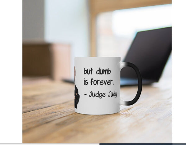 Judge Judy Mug-Beauty Fades, Dumb is Forever, Funny,Sarcastic Quotes/Cute Valentine&#39;s Gifts, Judge Judy fans, Graduation Gifts, Funny Gifts