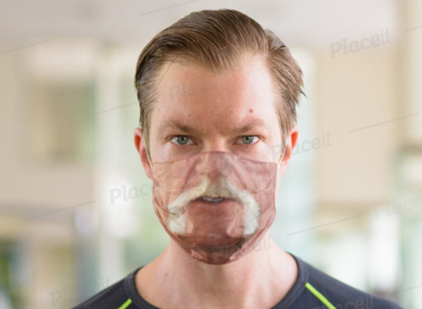 Famous Wrestler HHogan Style Moustache, Realistic face mask, Cute Valentine Gift for Him,Birthday gift,Father&#39;s day gift,Anniversary gifts