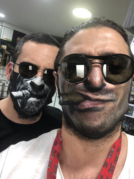 Cigar Smoker Face Mask  Realistic   Fabric Mask for adults and kids. Reusable Washable, Thoughtful Funny Valentine&#39;s Gift