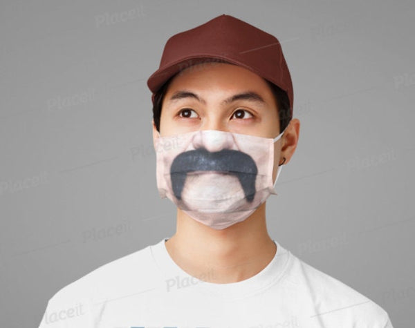 Modern Fu Manchu Moustache  Mask  Realistic   . Washable, Thoughtful Funny Valentine&#39;s Gift,Mask Gifts for Him