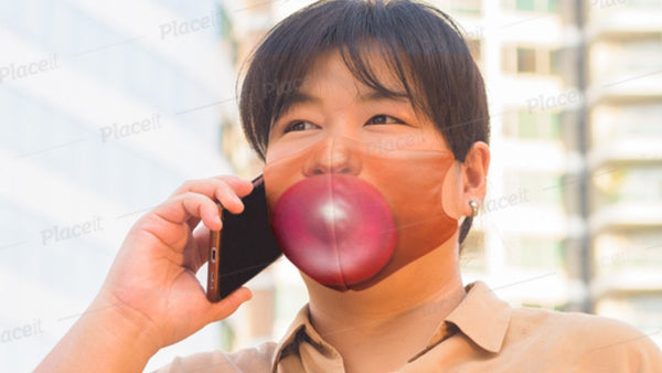 Bubble gum Blowing Fun Face Mask  Realistic,Adults,kids,Washable,Adjustable strap with fitted Nose wire,Funny Valentine&#39;s Gift