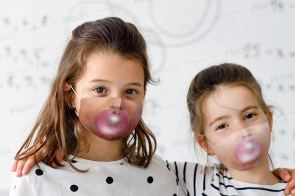 Bubble gum Blowing Fun Face Mask  Realistic,Adults,kids,Washable,Adjustable strap with fitted Nose wire,Funny Valentine&#39;s Gift
