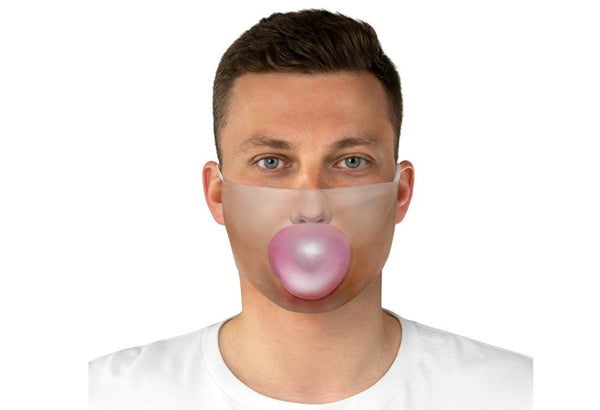Bubble gum Blowing Fun Face Mask  Realistic,Adults,kids,Washable,Adjustable strap with fitted Nose wire,Funny Valentine&#39;s Gift