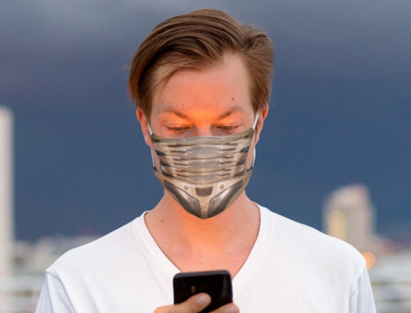 Iron Frame Cyborg Robot Face Mask  Realistic,Adults/kids/Washable/Adjustable Nose wire, Thoughtful Funny Valentine&#39;s Gift