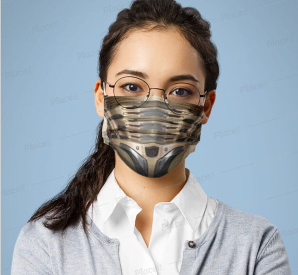 Iron Frame Cyborg Robot Face Mask  Realistic,Adults/kids/Washable/Adjustable Nose wire, Thoughtful Funny Valentine&#39;s Gift