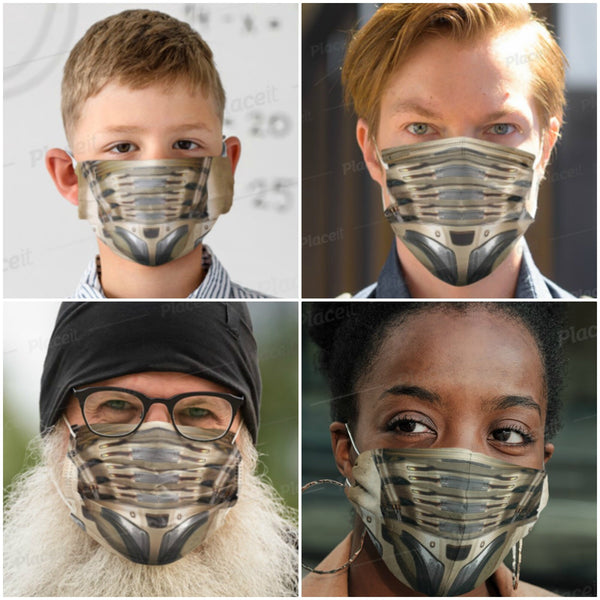 Iron Frame Cyborg Robot Face Mask  Realistic,Adults/kids/Washable/Adjustable Nose wire, Thoughtful Funny Valentine&#39;s Gift
