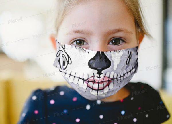Day of The Dead Face Mask  Realistic   Fabric Mask for adults,kids. Reusable Washable, Thoughtful Funny Valentine&#39;s Gift
