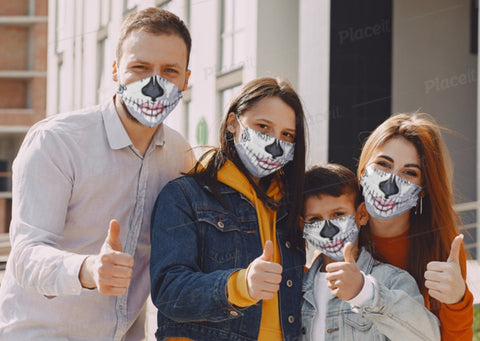 Day of The Dead Face Mask  Realistic   Fabric Mask for adults,kids. Reusable Washable, Thoughtful Funny Valentine&#39;s Gift