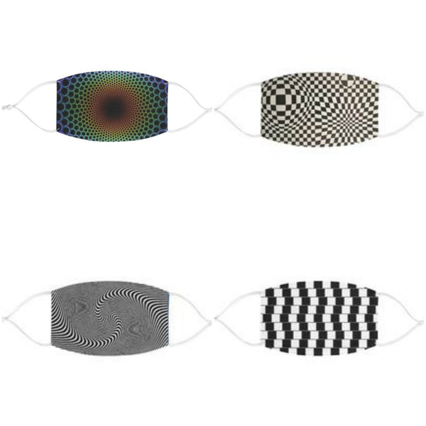 8 Optical Illusions Psychedelic Hypnotic Face Mask,  Realistic adults,kids, Washable,Cute Thoughtful Funny Gifts for Her/Him,Valentine&#39;s