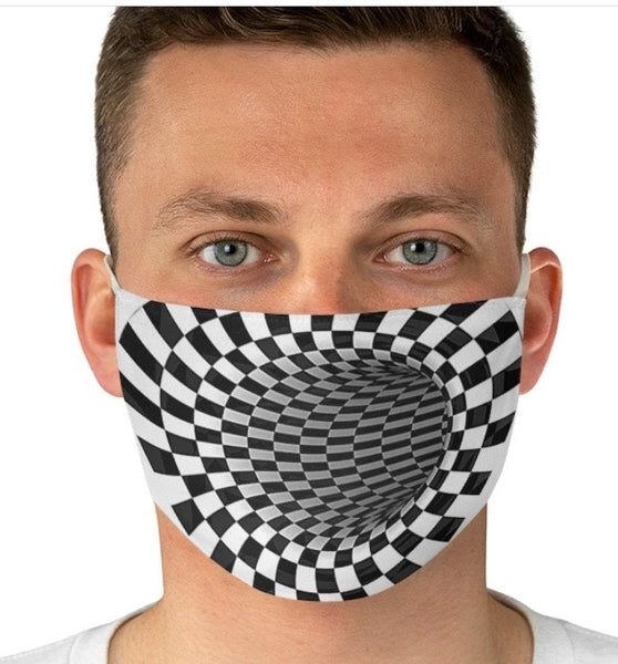 6 Vortex Illusion Optics Psychedelic Hypnotic Face Mask  Realistic  Fabric Mask for adults,kids. Reusable Washable,Funny Valentine&#39;s Gift
