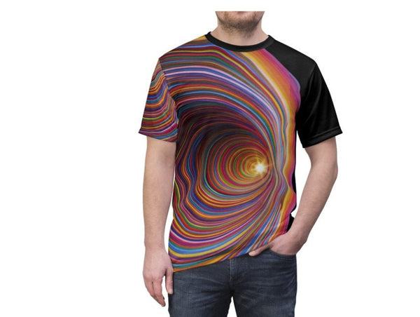 Rainbow Vortex T-shirt, Illusion Optics Psychedelic Hypnotic Unisex, Adults,Kids, Christmas,Thanksgiving,Birthday,Anniversary,LGBTQ Gifts