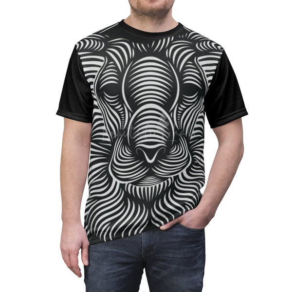 3D LionHead Vortex Optical Illusion Unisex crewneck t-shirts,New Year,birthday/christmas/Anniversary//Valentine/Friends/2022 gifts