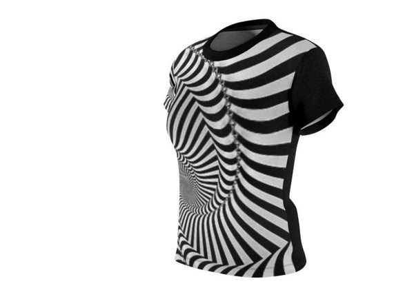 Spiral Vortex Optical Illusion Black & White Psychedelic Hypnotic Unisex T-shirt,husband,wife/gf/bf/grans-dads/moms/bday/christmas gift