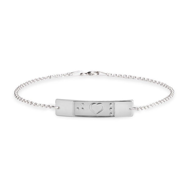 Braille Heart+2 Initials Bracelet,Sterling Silver,24K Gold/Rose Gold,Mother&#39;s Day gift,Birthday gift,gifts for her,gift for aunt/girlfriends