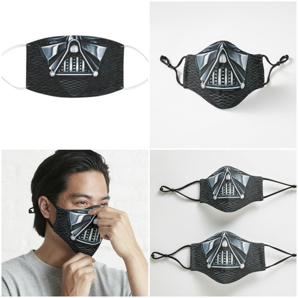 Popular sci-Fi Star D Vader Style Face Mask,Realistic mask,Adults/kids/Washable/Adjustable/Nose wire,Thoughtful gift,Funny Valentine&#39;s Gifts