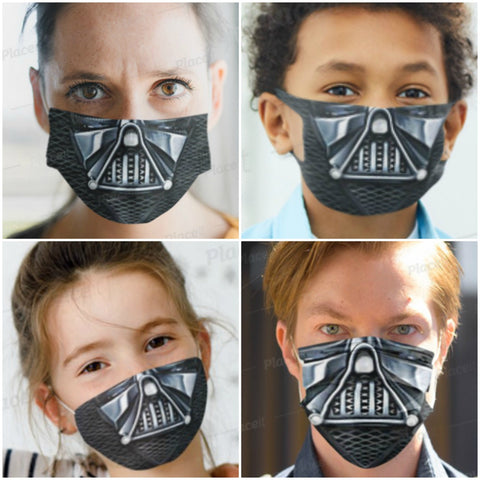 Popular sci-Fi Star D Vader Style Face Mask,Realistic mask,Adults/kids/Washable/Adjustable/Nose wire,Thoughtful gift,Funny Valentine&#39;s Gifts