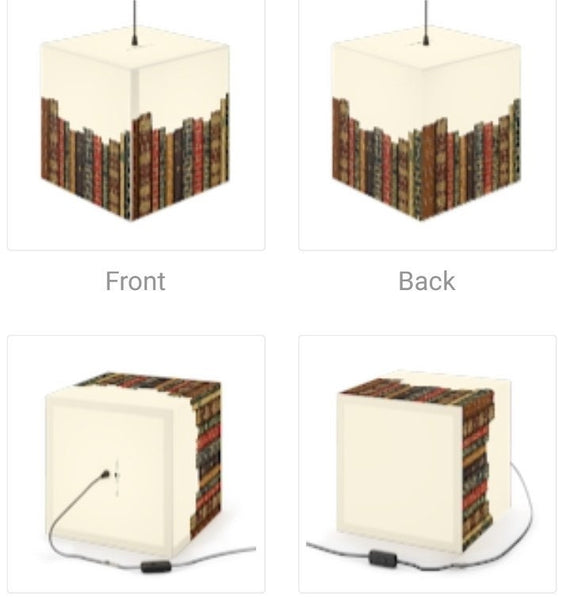 Ancient Books Spines 3D Printed Square Cube Lamp,Contemporary/Modern/Trendy Light/Home Decor Gifts, Stackable Lights