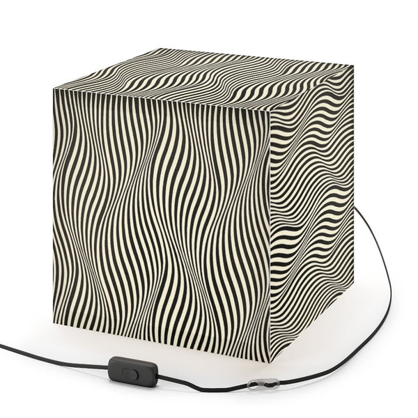 Style1- Hypnotic,Optical/Psychedelic Art Printed Square Cube Lamp/Contemporary/Modern/Trendy Light Feature/Home Decor Gifts, stackable