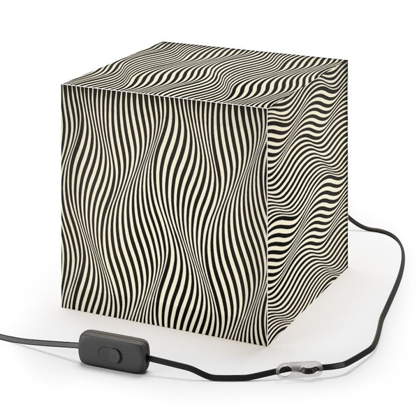 Style1- Hypnotic,Optical/Psychedelic Art Printed Square Cube Lamp/Contemporary/Modern/Trendy Light Feature/Home Decor Gifts, stackable