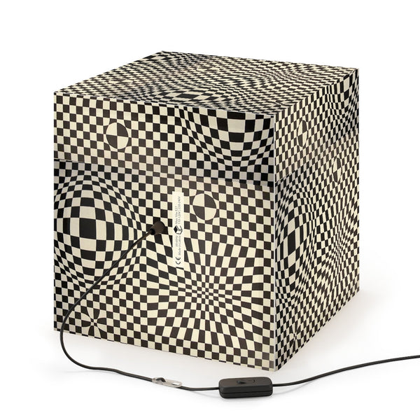 Style3- Hypnotic,Optical/Psychedelic Art Printed Square Cube Lamp/Contemporary/Modern/Trendy Light Feature/Home Decor Gifts, stackable