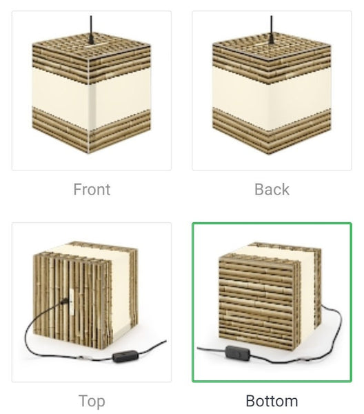 4 styes Bamboo Poles 3D Printed Square Cube Lamp,Contemporary/Modern/Trendy Light Feature/Home Decor Gifts, stackable, Vertical/Horizontal