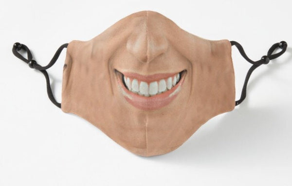 Great Smile  Realistic  Face Mask for Light,Med/Dark/Adults/Kids,Washable, Thoughtful Funny Valentine&#39;s Gift