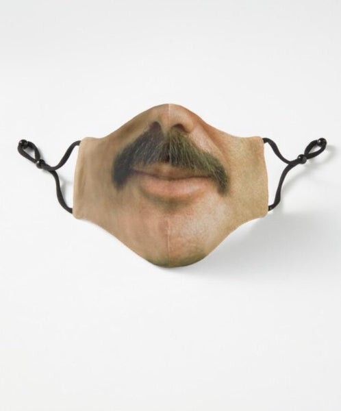 B.Reynolds TV Star Style Moustache Face Mask Realistic,Adults//Washable/Adjustable strap with fitted Nose wire,Funny Valentine Gifts for Him