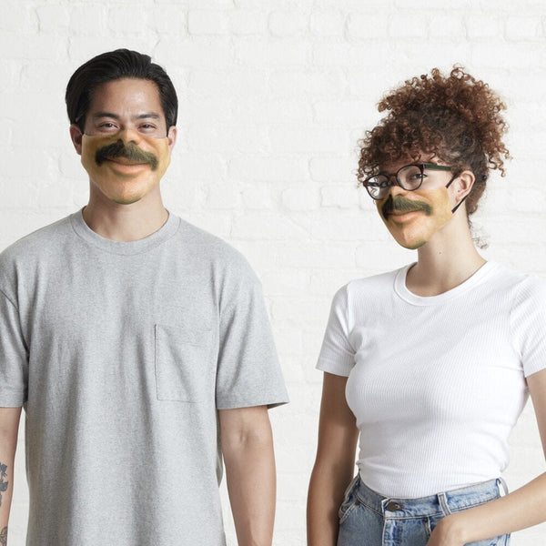 B.Reynolds TV Star Style Moustache Face Mask Realistic,Adults//Washable/Adjustable strap with fitted Nose wire,Funny Valentine Gifts for Him