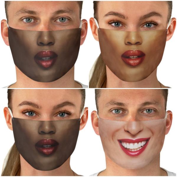 9 Set Red Lip Smiles-Realistic Face Mask,Washable,Cute Thoughtful Funny Gifts for Her/Him,Valentine&#39;s Gift,Birthday Gift,Mother&#39;s Day gift