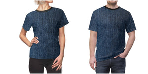 Lightweight Denim-Look T-shirt 3D Printed Unisex T-shirt,husband,wife/gf/bf/grans/dad/mom/bday/christmas gift