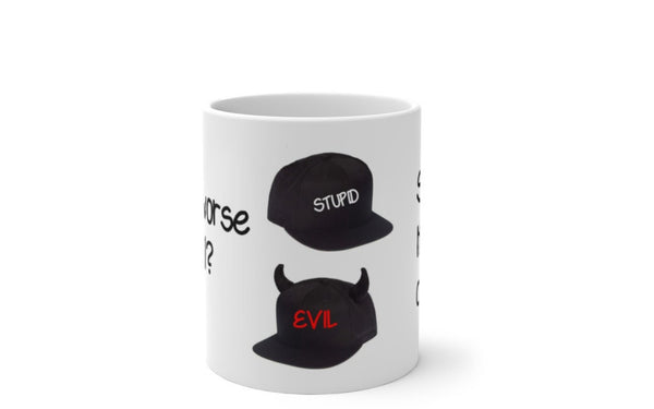 Stupid is Worse Than Evil, Funny Jokes,Sarcastic Quotes Mug/Printed Normal/Magic/Color Changing Ceramic Mug Gifts,Microwave safe