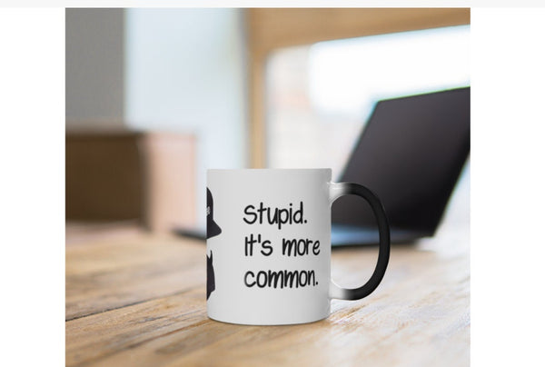 Stupid is Worse Than Evil, Funny Jokes,Sarcastic Quotes Mug/Printed Normal/Magic/Color Changing Ceramic Mug Gifts,Microwave safe