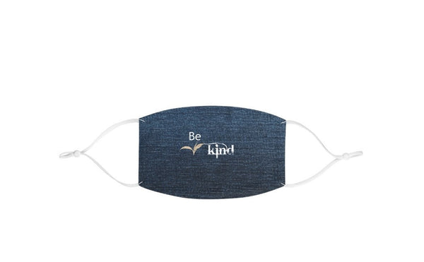 Customizable Be Kind Denim,Fleece Look  Realistic Washable  Fabric Mask for adults,kids. Reusable Washable,Funny Valentine&#39;s Gift