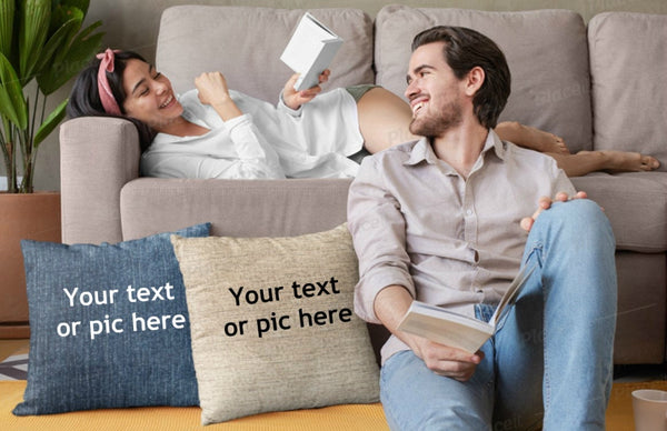 Personalized 3D Print Cushion & Cover in  Canvas, Suede, Satin, Trendy Stylish homedecor,Christmas,Birthday/Graduation/Anniversary Gift